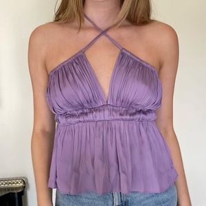 Lilac Halter Top